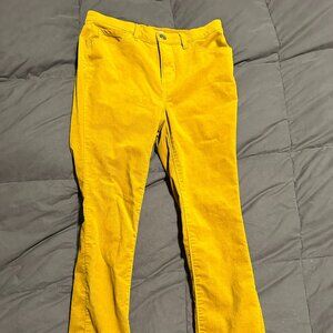 Madewell Mustard Yellow Corduroy Pants - Size 26 / 2 🌟 Trendy & Comfy!